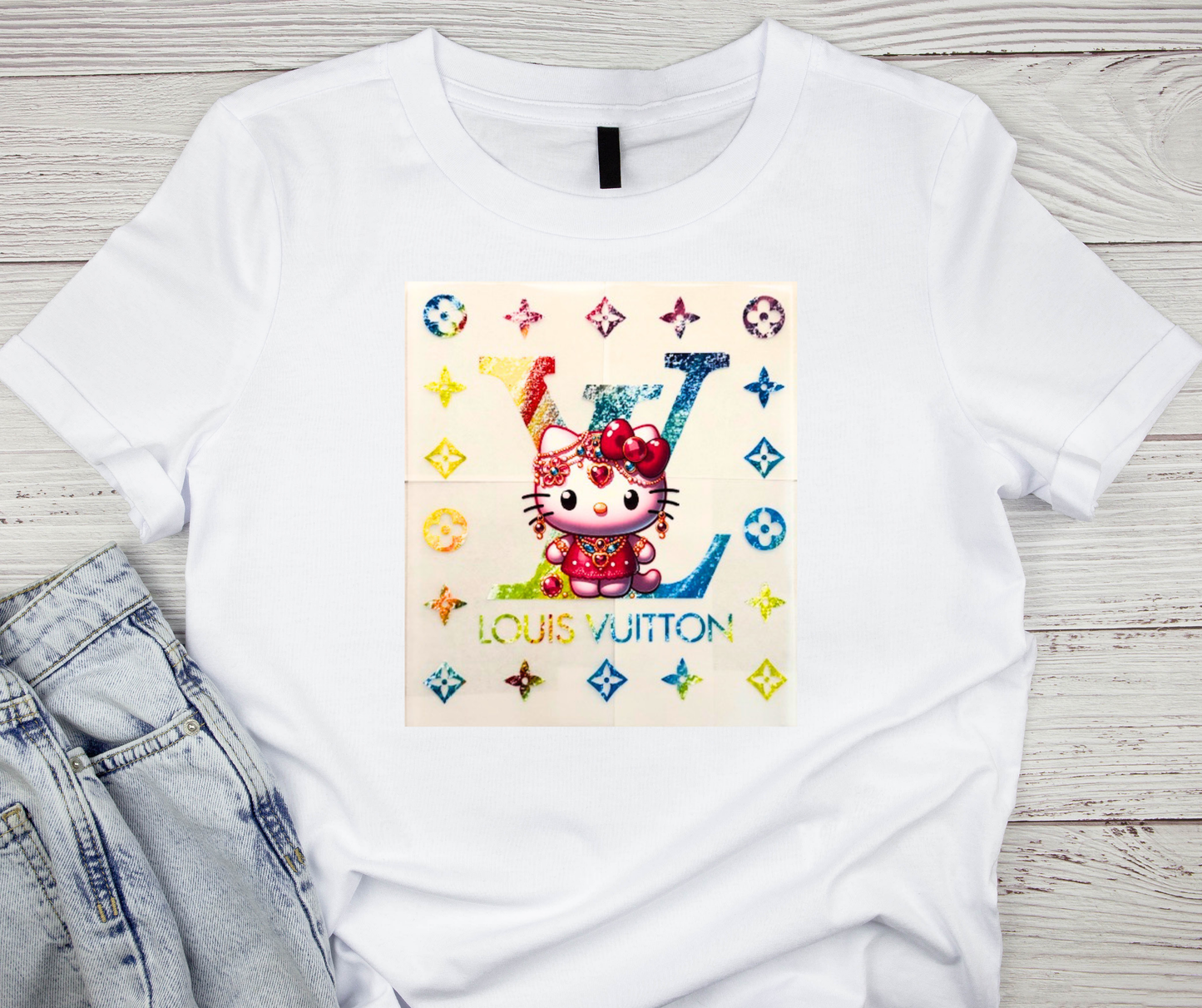 Hello Kitty Multicolored LV Tshirt