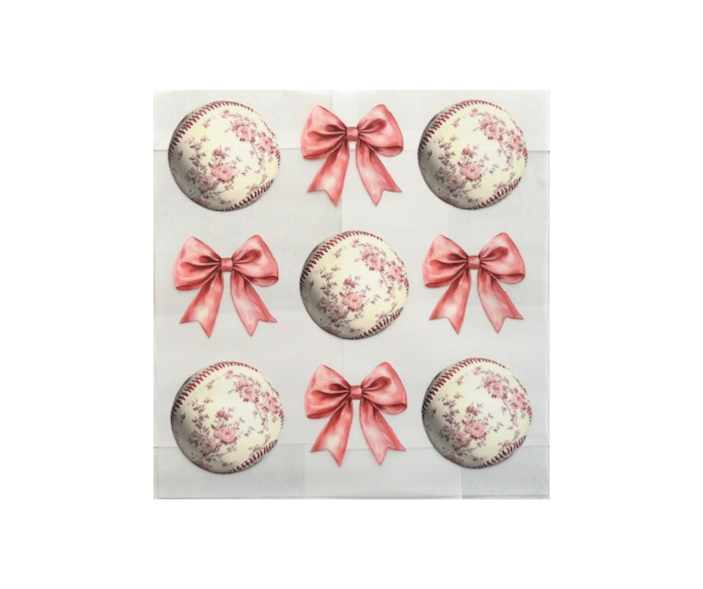 Softballs with Pink Bows