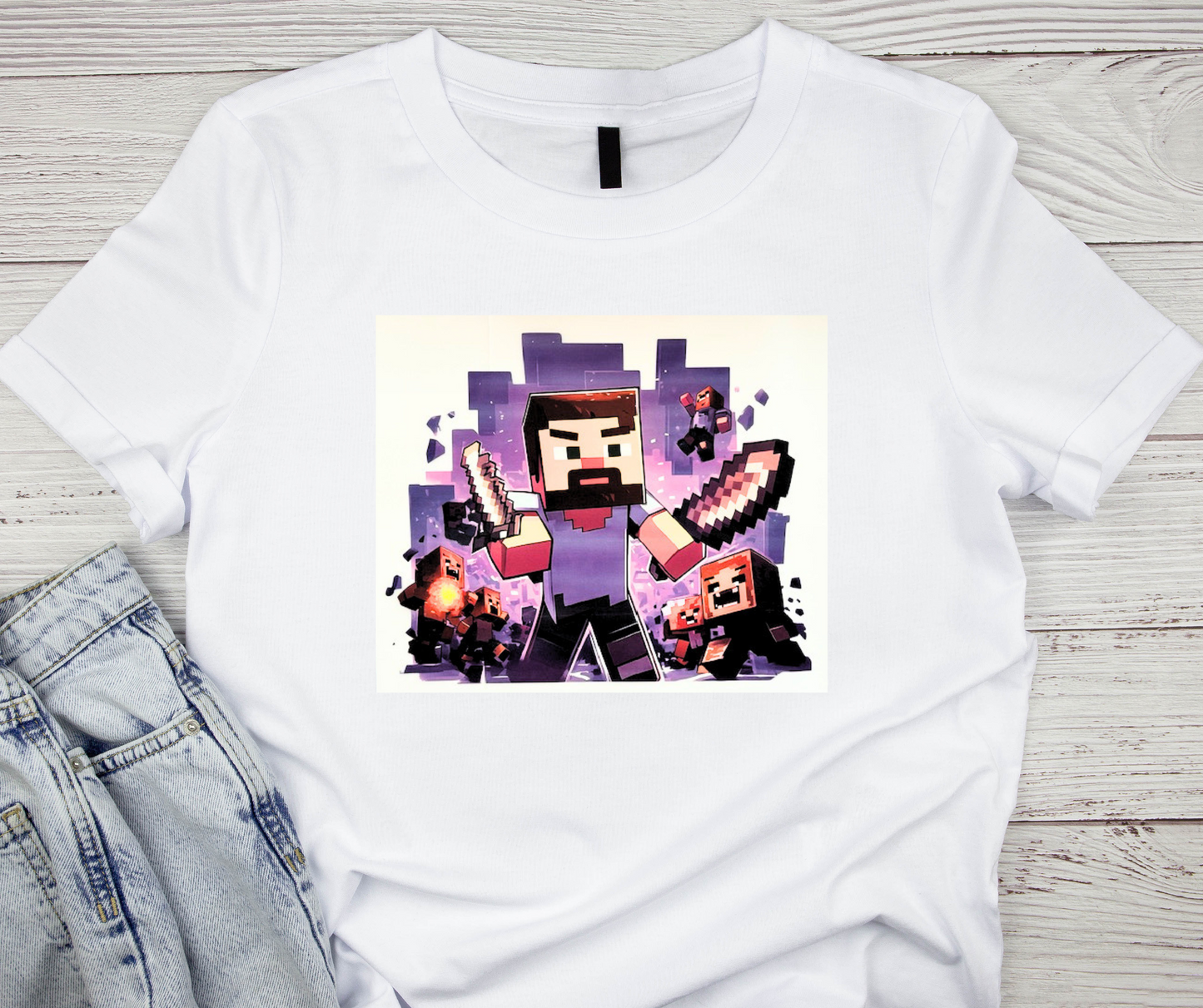 Minecraft Purple Shirt Guy Tshirt