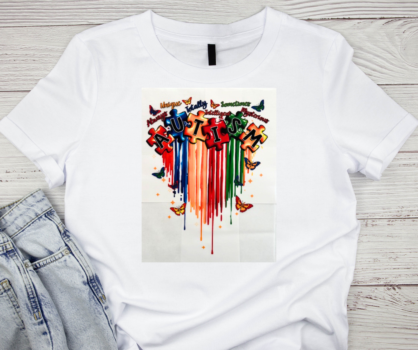 Autism Awareness Puzzle Pieces Fairy Tshirt