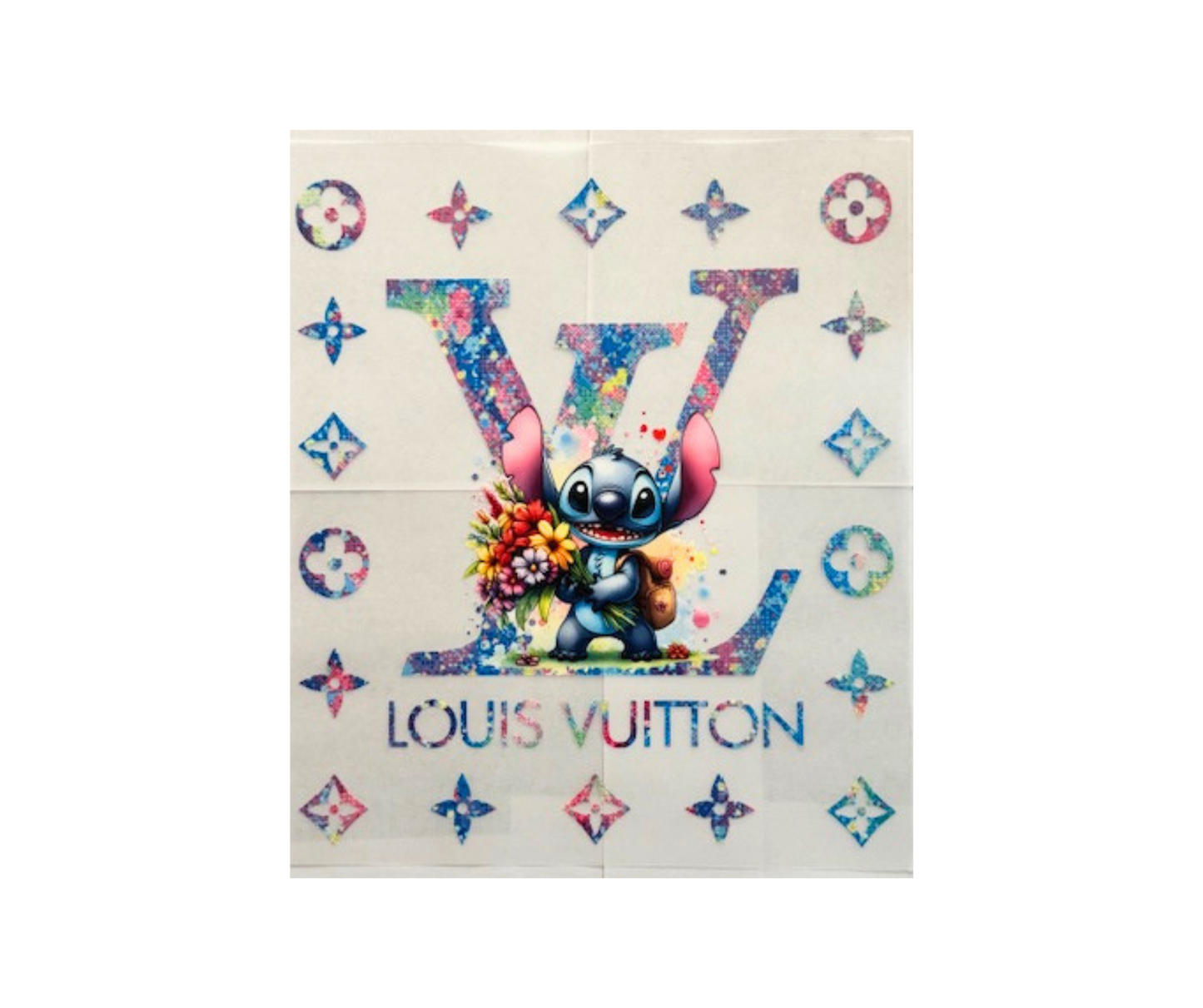 Multicolored Stitch LV Design Tshirt