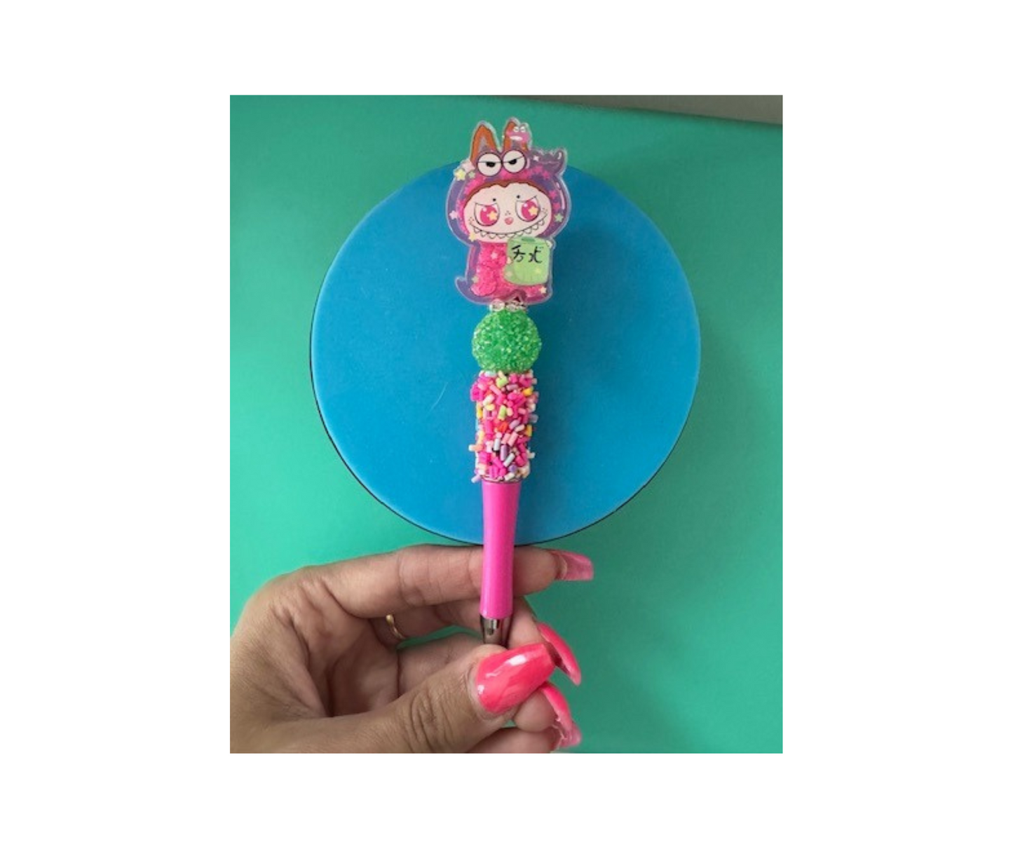 Labubu w/ bag of snacks Sprinkles Wrapped Pen