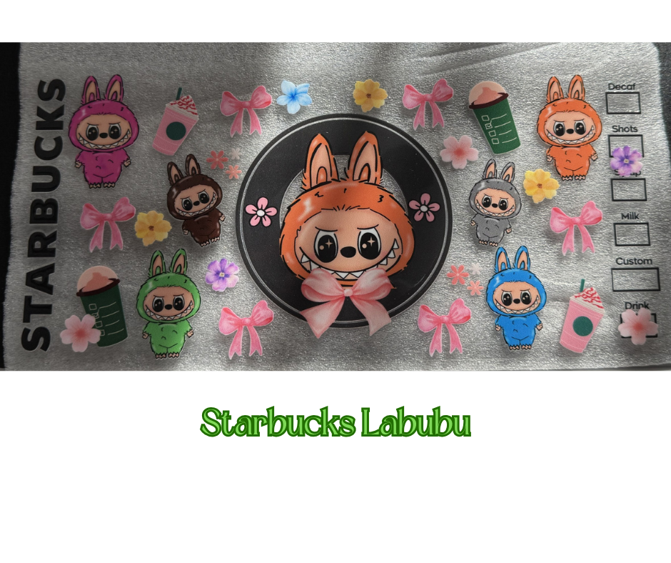 Starbucks Labubu - 16oz UVDTF cup wrap