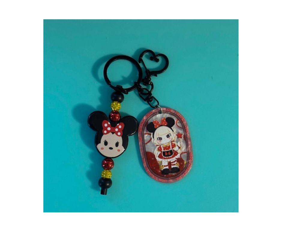 Dora Plaque Beaded Keychains