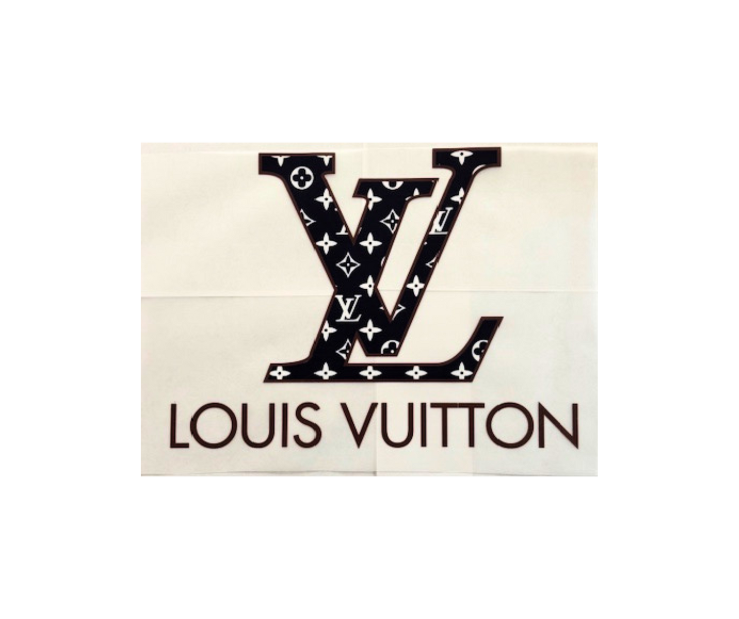 Navy Blue and Brown LV Design Tshirt