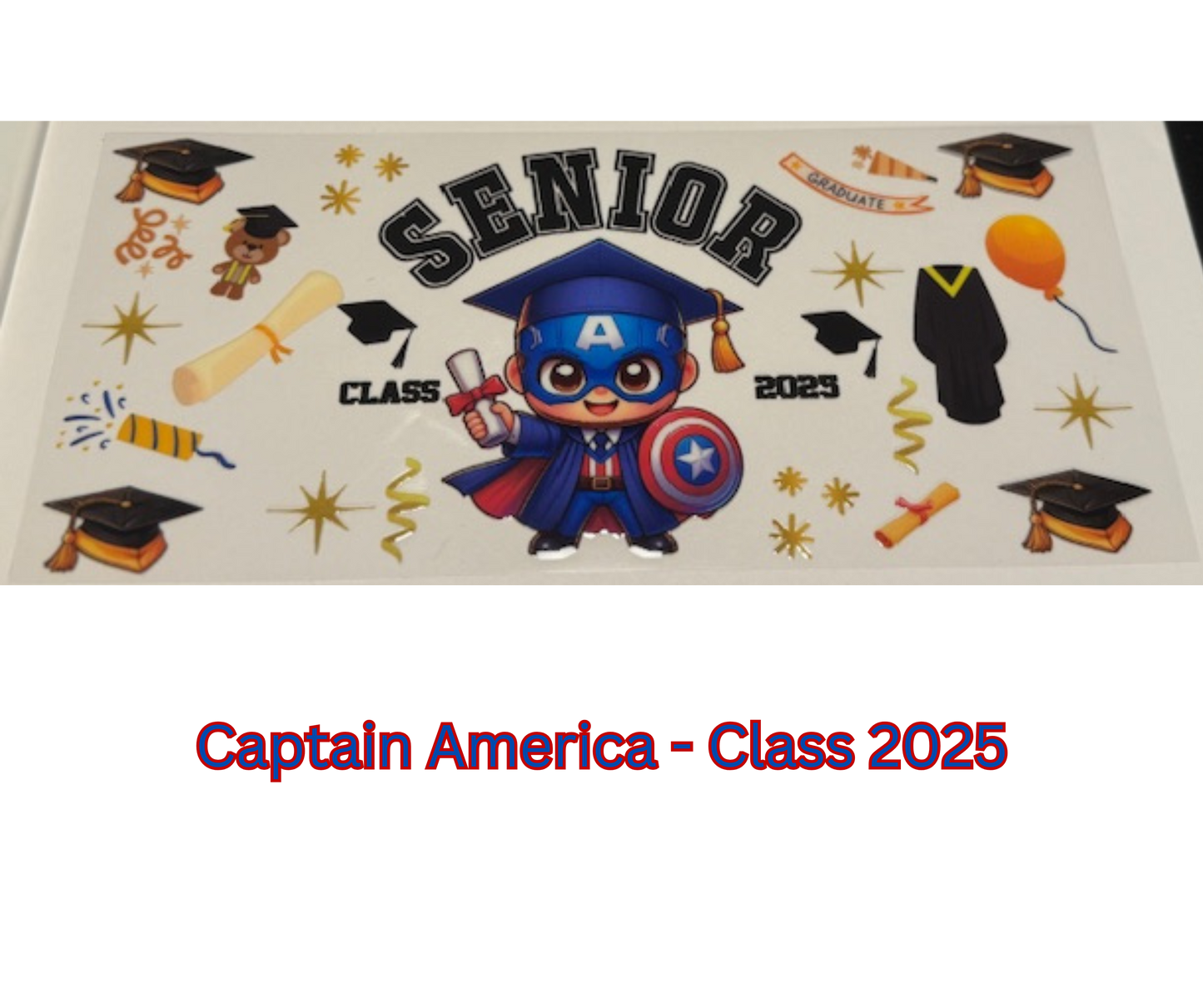 Captain America - Class of 2025 16oz cup wrap