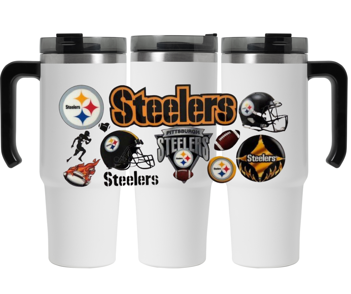 Pittsburgh Steelers 30oz Custom Stainless Steel Insulated Tumbler