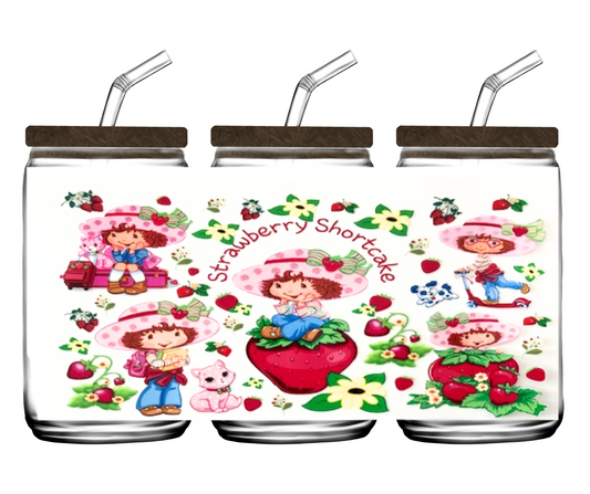 Strawberry Shortcake - 16oz or 20 oz cup wrap