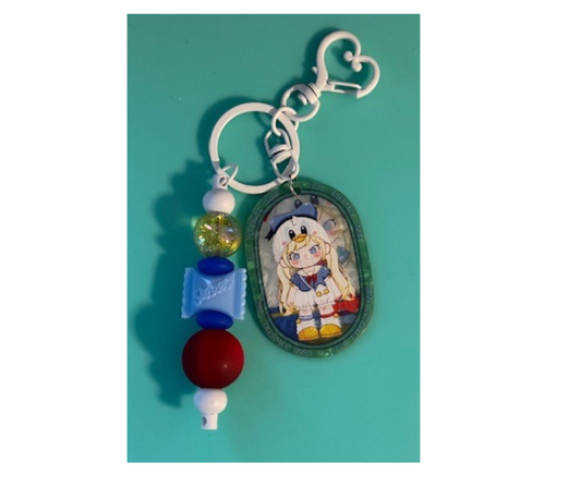 Dora Plaque Beaded Keychains