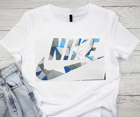 Nike Blue/Grey/White Swoosh Tshirt