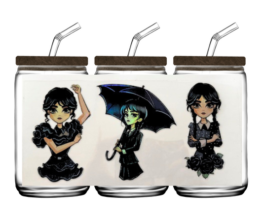 Holographic Wednesday 16oz or 20oz Glass Tumbler