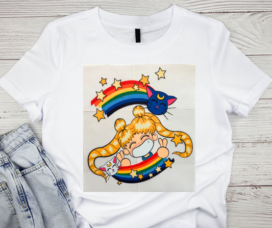 Sailor Moon w/ Rainbow Cats Tshirt