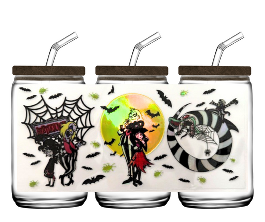 Holographic Beetle Juice 16oz or 20oz Glass Tumbler