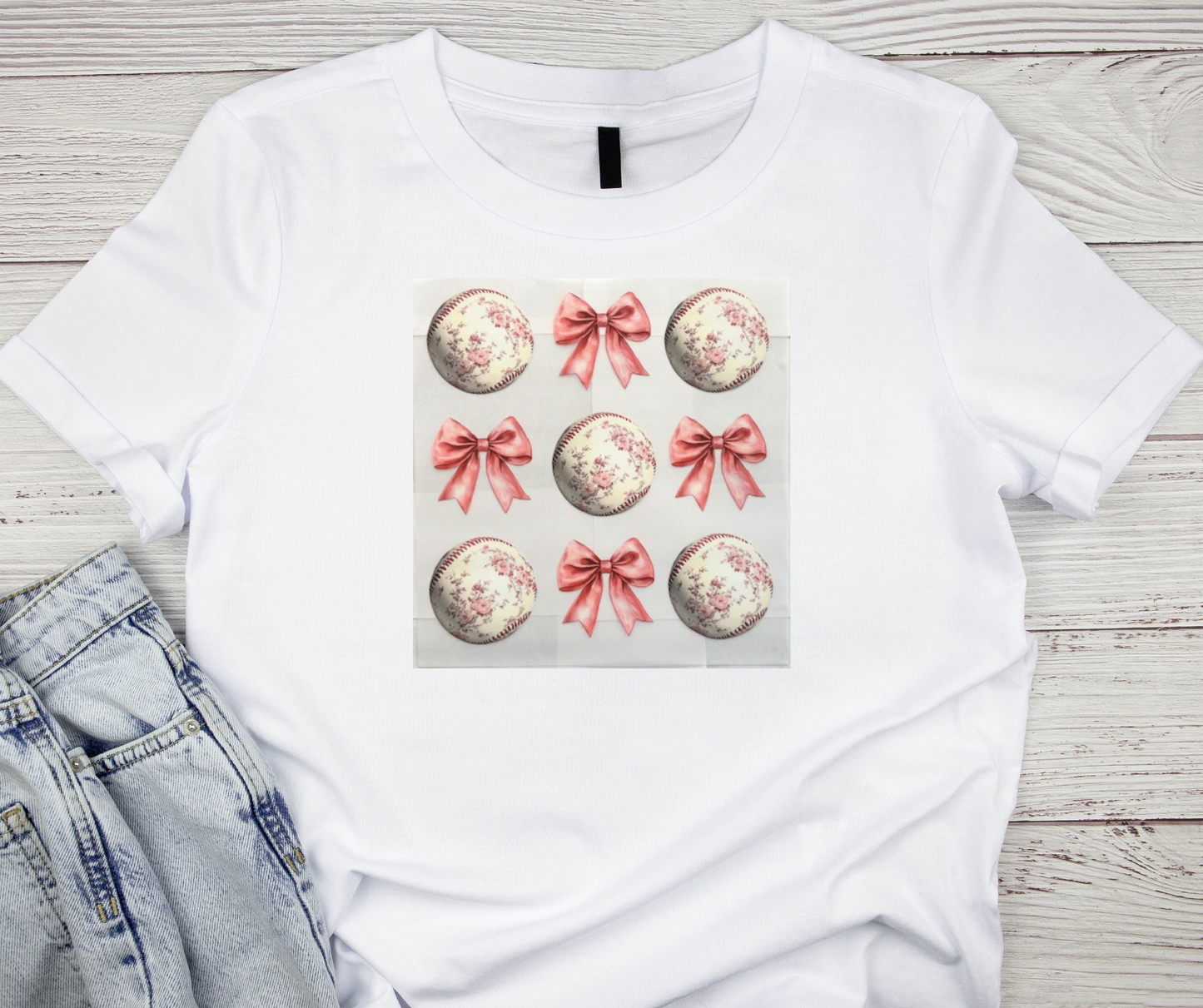 Softballs with Pink Bows