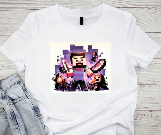 Minecraft Purple Shirt Guy Tshirt