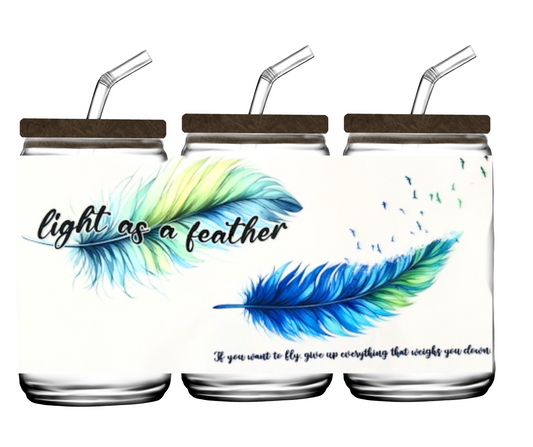Light as a Feather - 16oz or 20 oz cup wrap