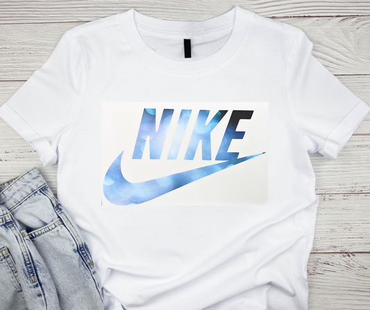 Nike Light Blue/Black/White Swoosh Tshirt