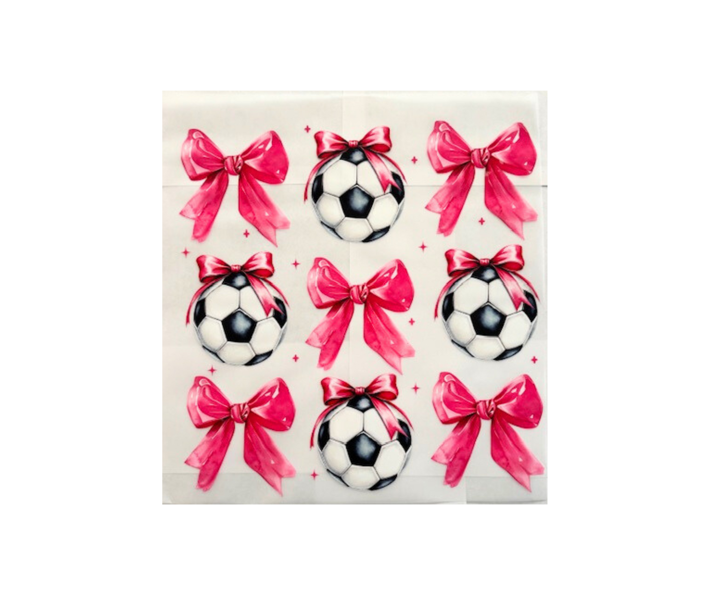 Soccer Balls with Pink Bows