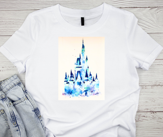 Light Blue Disney Castle Tshirt