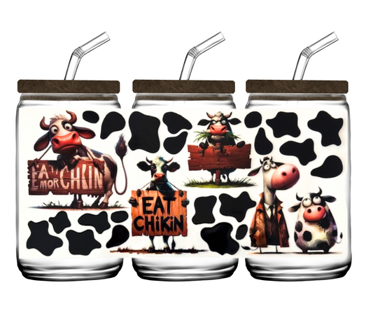 Eat Chikin, Funny Cows - 16oz or 20 oz cup wrap