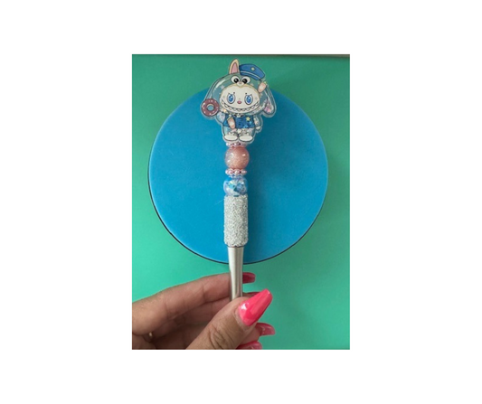 Police Labubu w/ Donut Sugar Wrapped Pen
