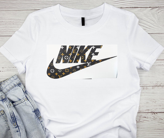Nike LV Black/Gold/White Swoosh Tshirt