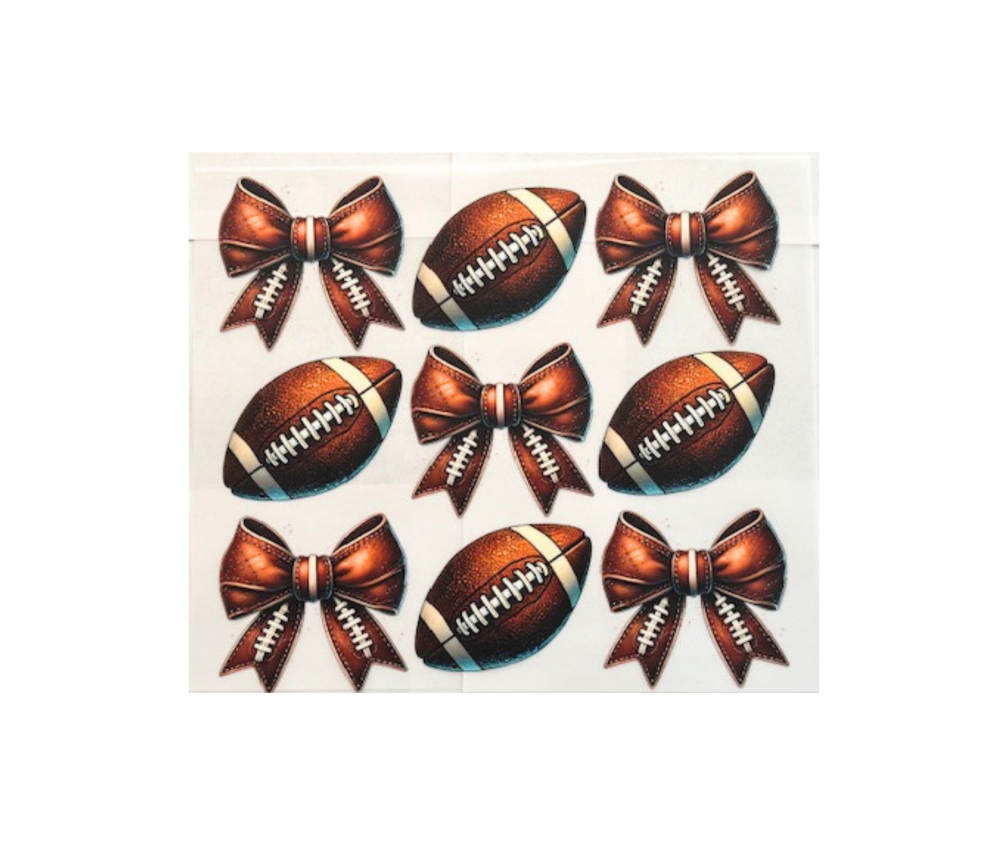 Footballs with Brown Bows