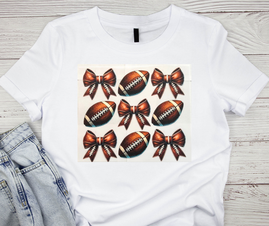 Footballs with Brown Bows