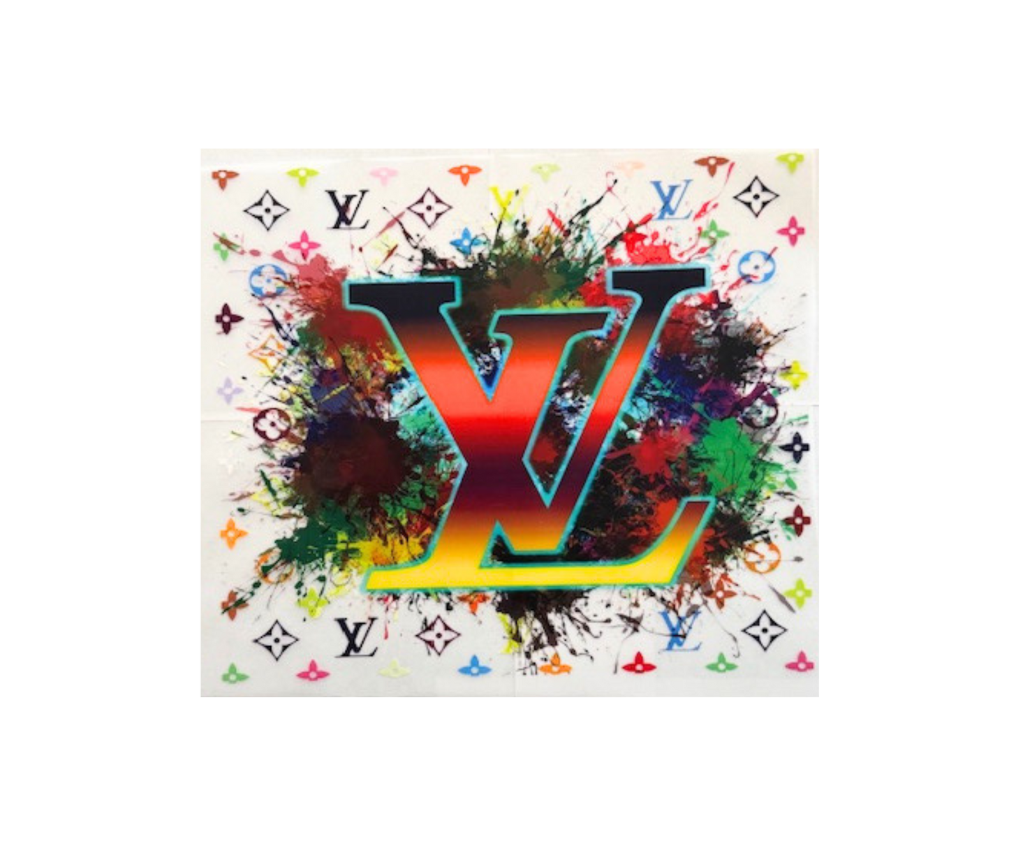 Multicolored LV Design Tshirt