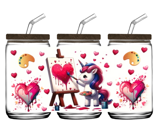 Painting Unicorn - 16oz or 20 oz cup wrap