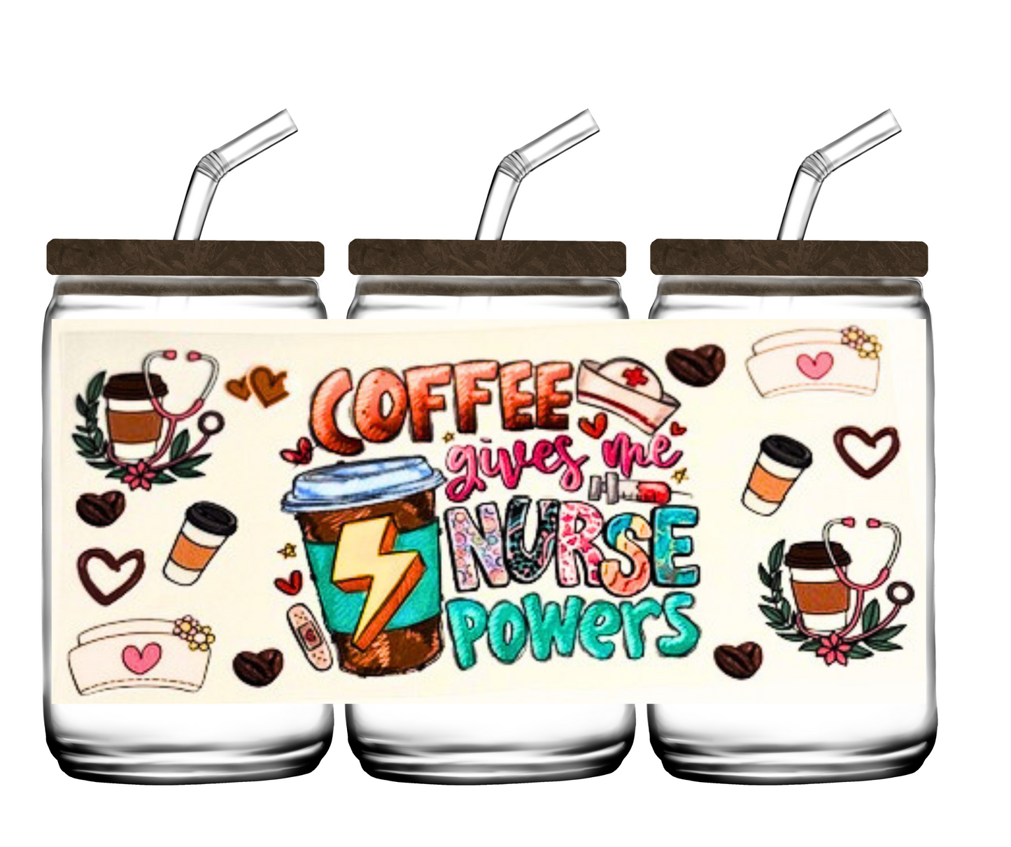 Coffee Gives Me Nurse Powers Design 20oz Tumbler
