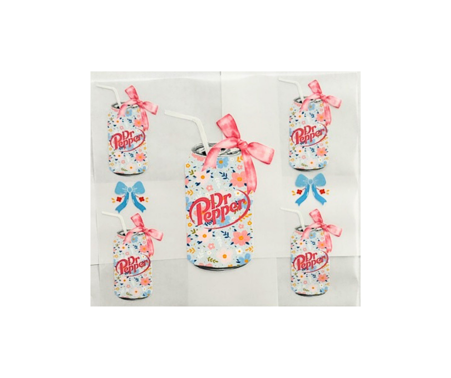 Can of Dr. Pepper w/ floral design and pink bows Tshirt