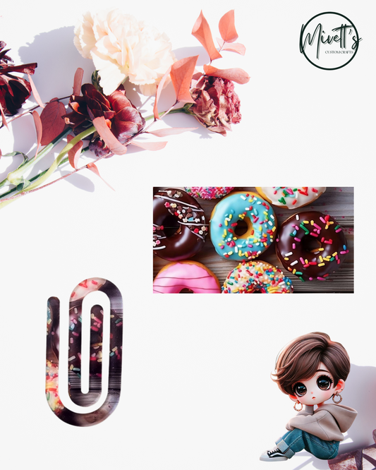 4X2 Jumbo Paperclip - Sprinkled Donuts