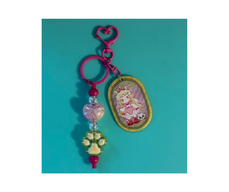 Dora Plaque Beaded Keychains