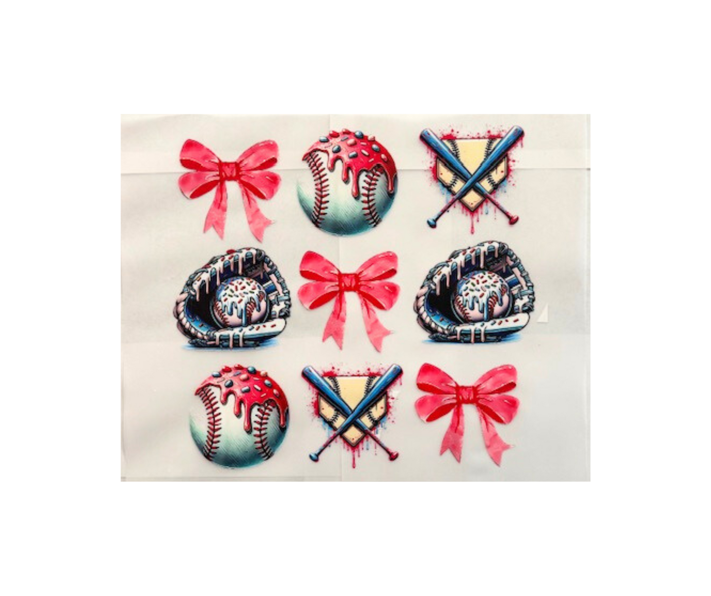 Softball Sprinkles and Bows