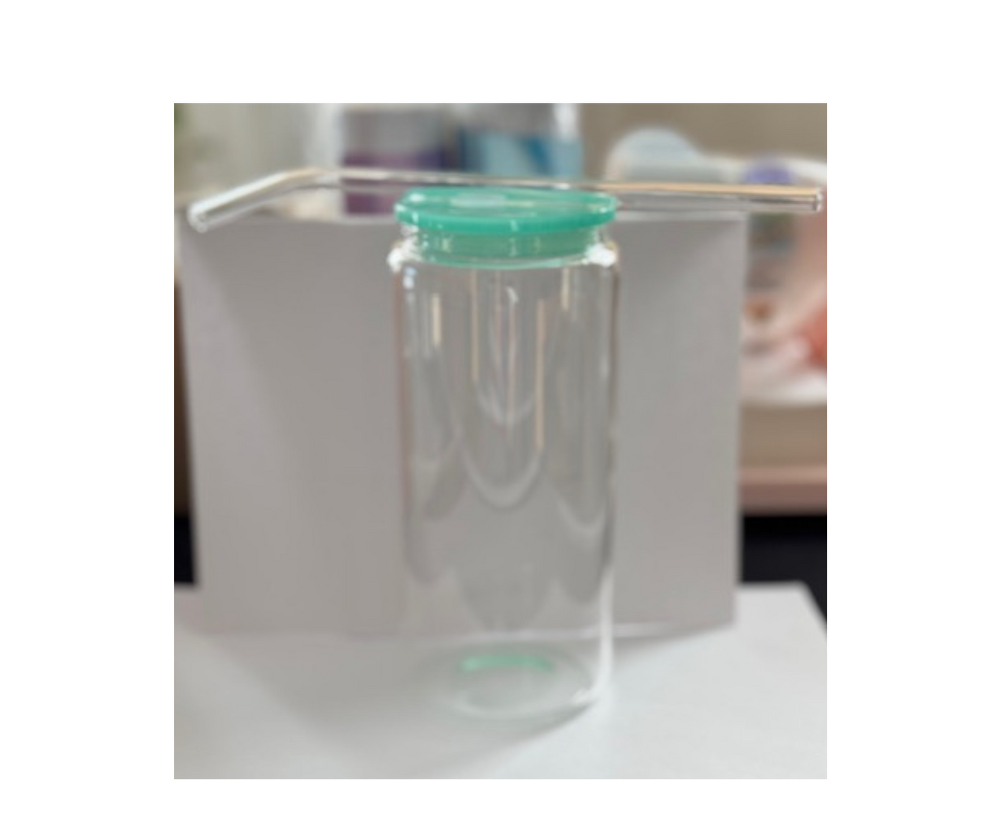 Custom Tumbler - 20oz Glass Tumbler w/ Acrylic Lid and Straw