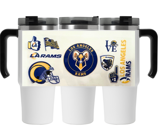 Los Angeles Rams 30oz Custom Stainless Steel Insulated Tumbler