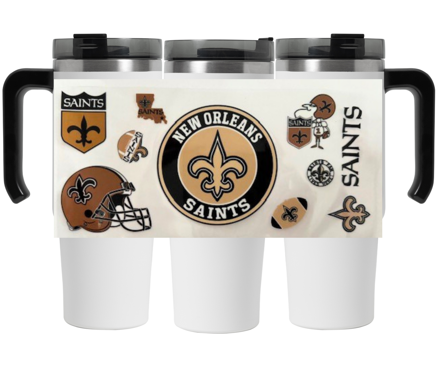 New Orleans Saints 30oz Custom Stainless Steel Insulated Tumbler
