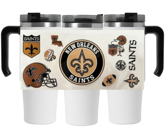 New Orleans Saints 30oz Custom Stainless Steel Insulated Tumbler