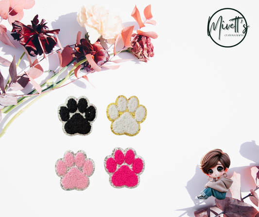 Paw Prints Iron On Patch