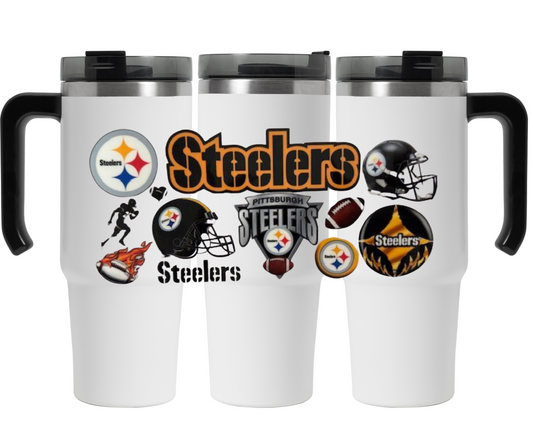 Pittsburgh Steelers 30oz Custom Stainless Steel Insulated Tumbler